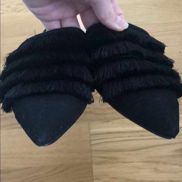 Rare Find!! Who What Wear navy Tassel Slides/mules 😍 - Picture 5 of 6